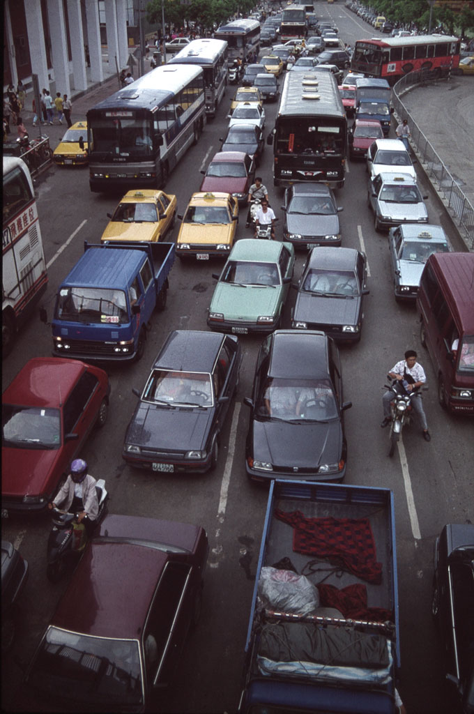 Heavy traffic in Taipei