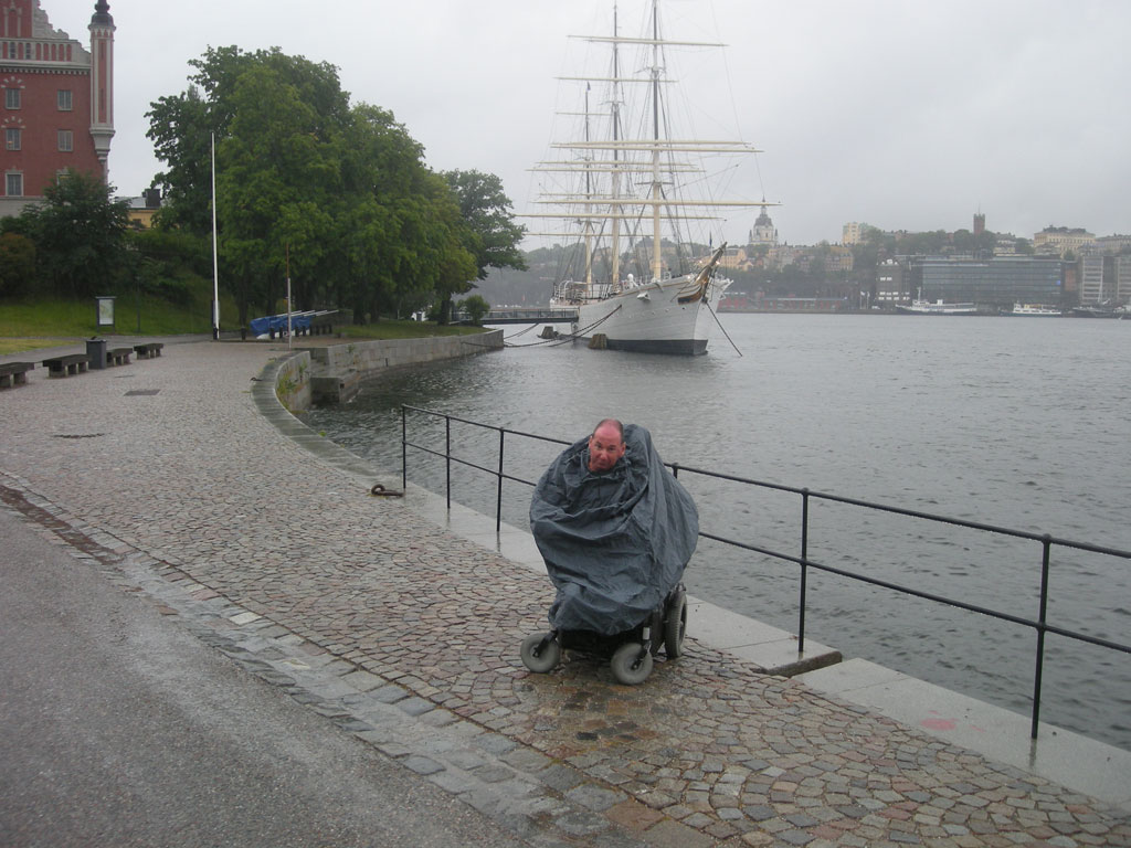 Stockholm på en regnvejrsdag
