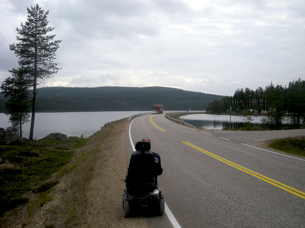 On the main road in northern Finland