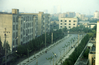 View from a roof at Fudan University